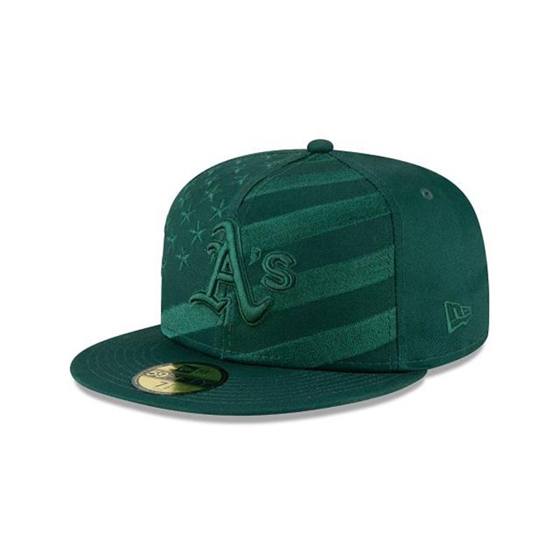 MLB Oakland Athletics Wave 59Fifty Fitted (CUS5464) - Green New Era Caps